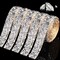 5 Rolls Crystal Rhinestone Ribbon Shiny Resin Diamond Self-Adhesive Bling Ribbon for Arts Crafts DIY Party Decor(Silver,Basic Style)